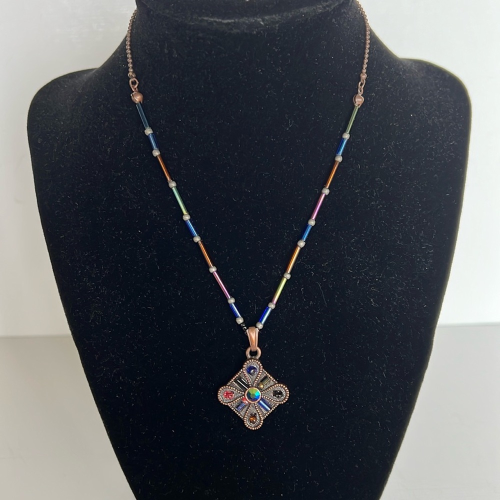 Unique Multicolor Pendant Necklace - Picture 2 of 5